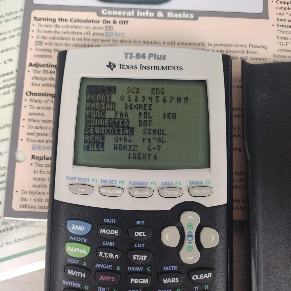 Texas Instruments TI-84 Plus Graphing Calculator w/ Slide Cover Tested Works